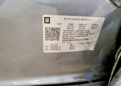 2020 GMC Acadia Slt from USA, damaged, VIN 1GKKNULS0LZ171706